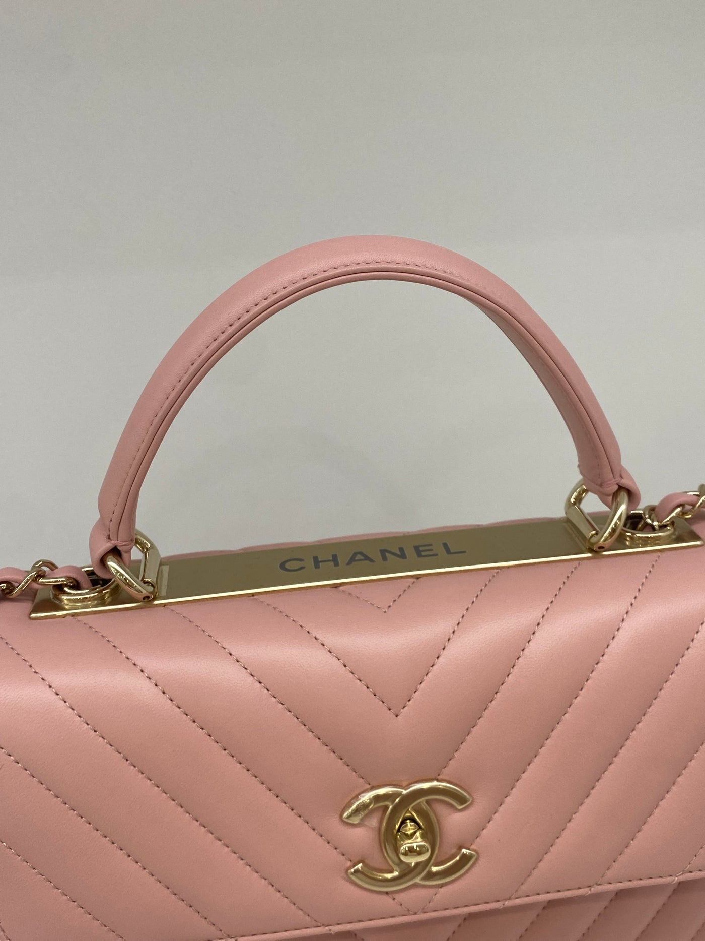 Chanel Trendy Pink Chevron CGHW