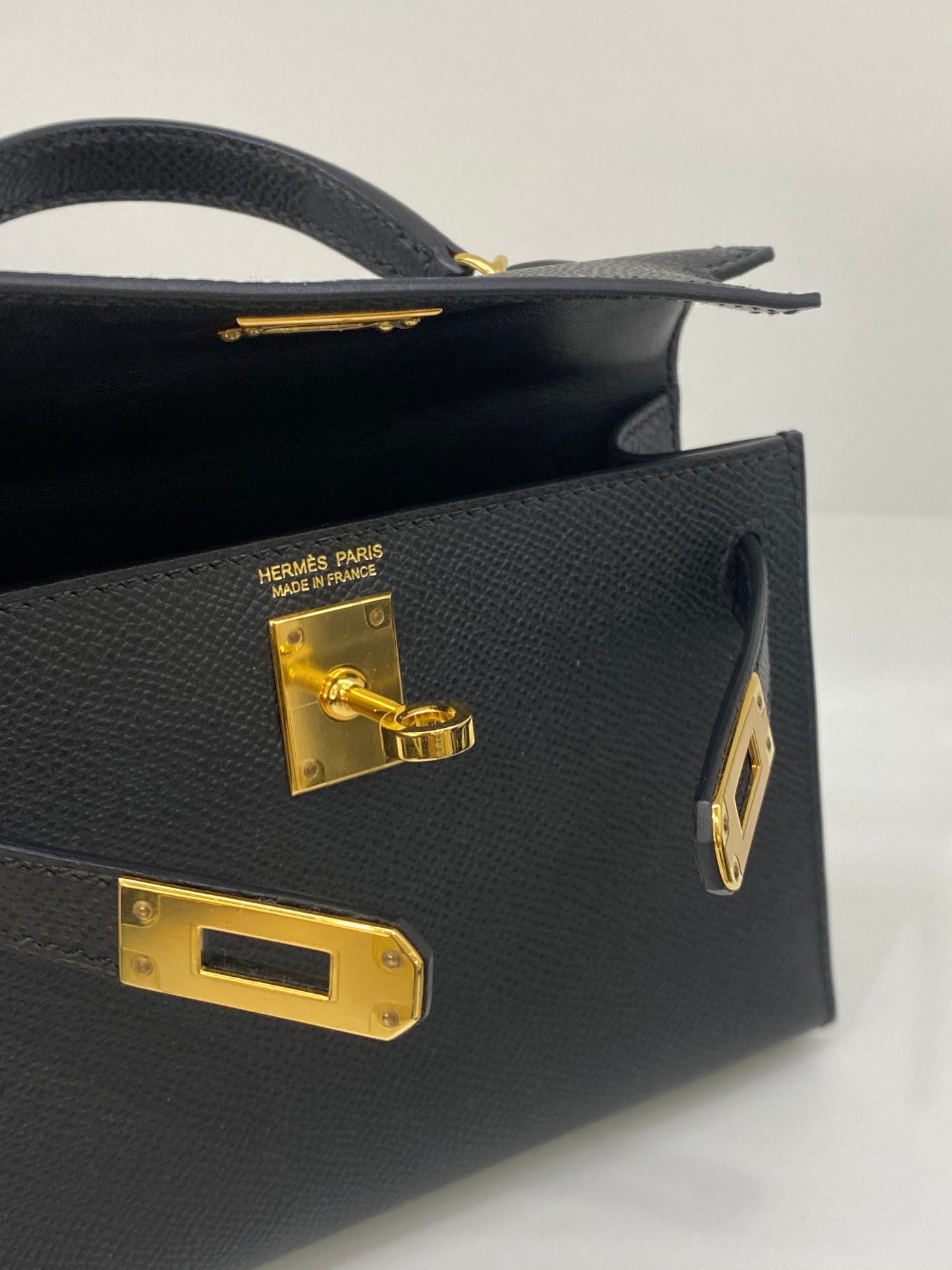 Hermes Mini Kelly Black GHW