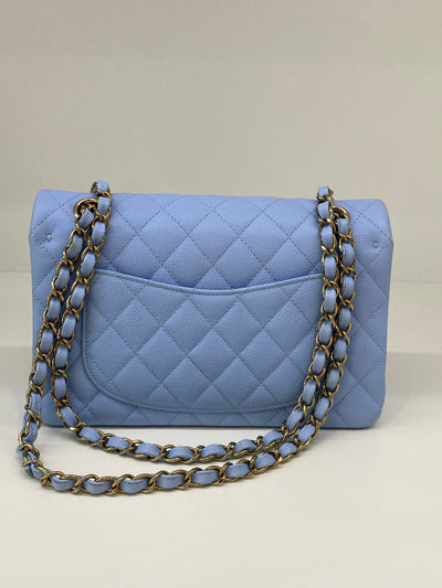 Chanel Small Classic Flap Blue CGHW