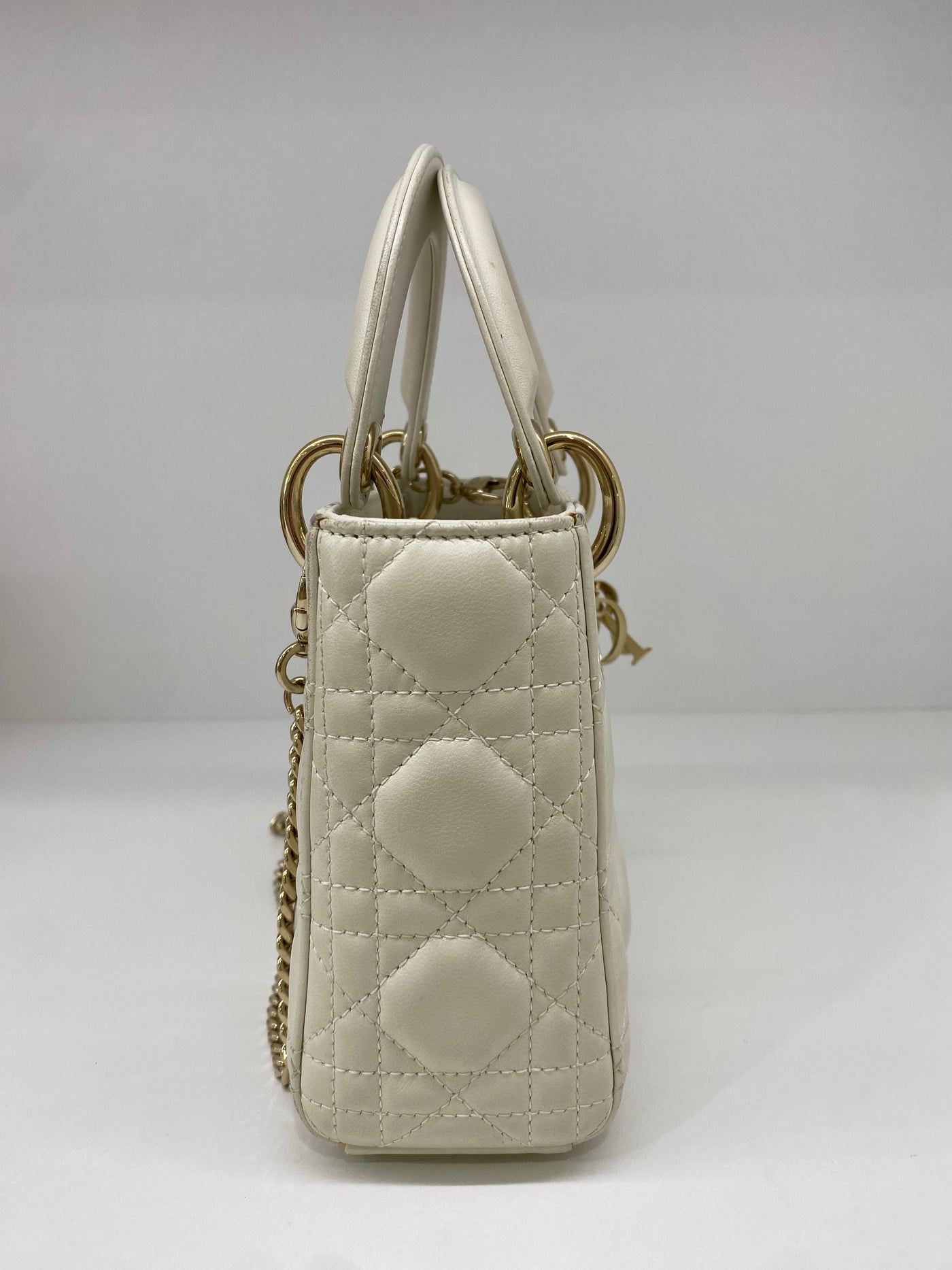 Christian Dior Mini Lady Dior Latte Canage