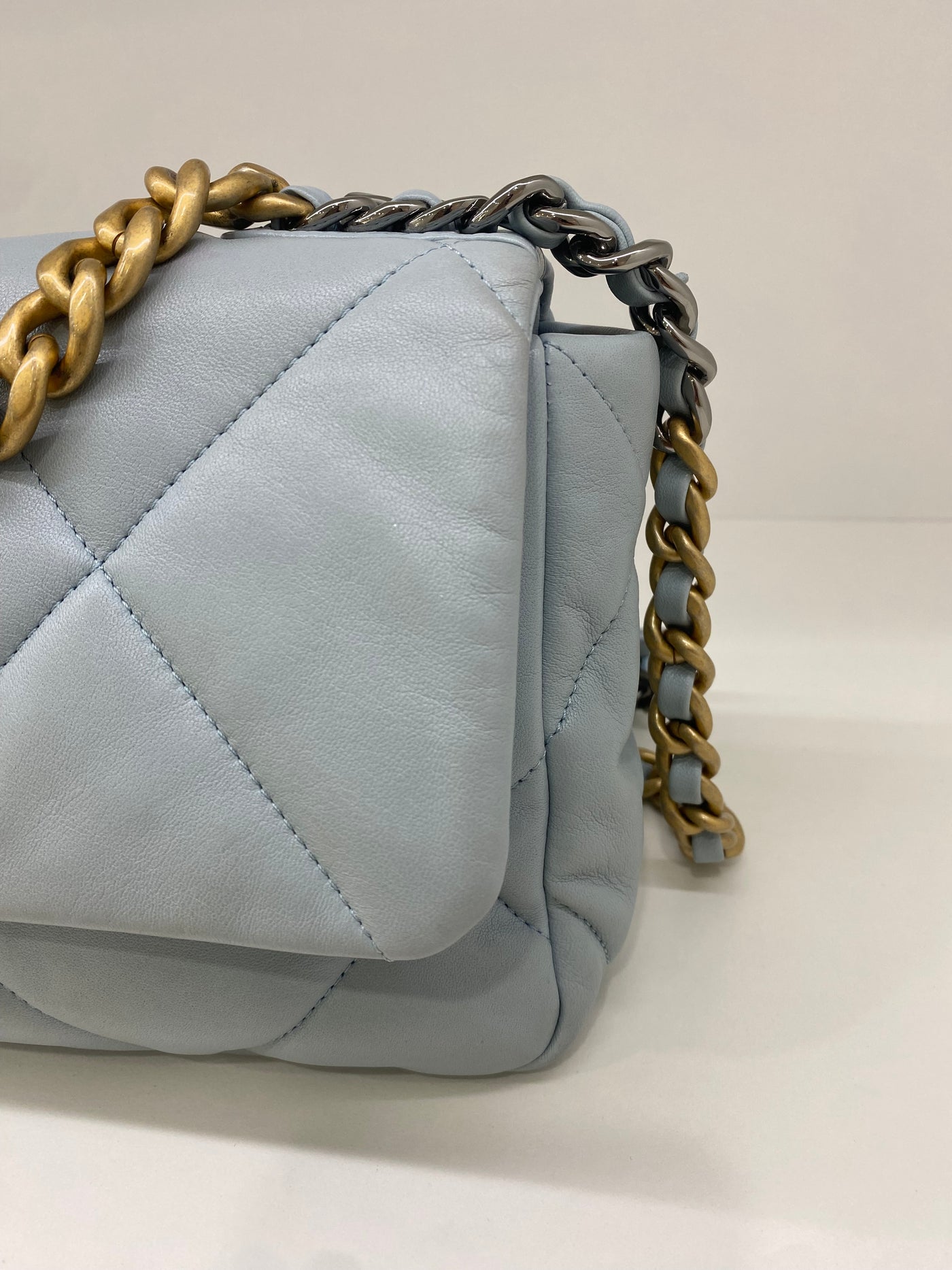 Chanel 19 Small Baby Blue Bag