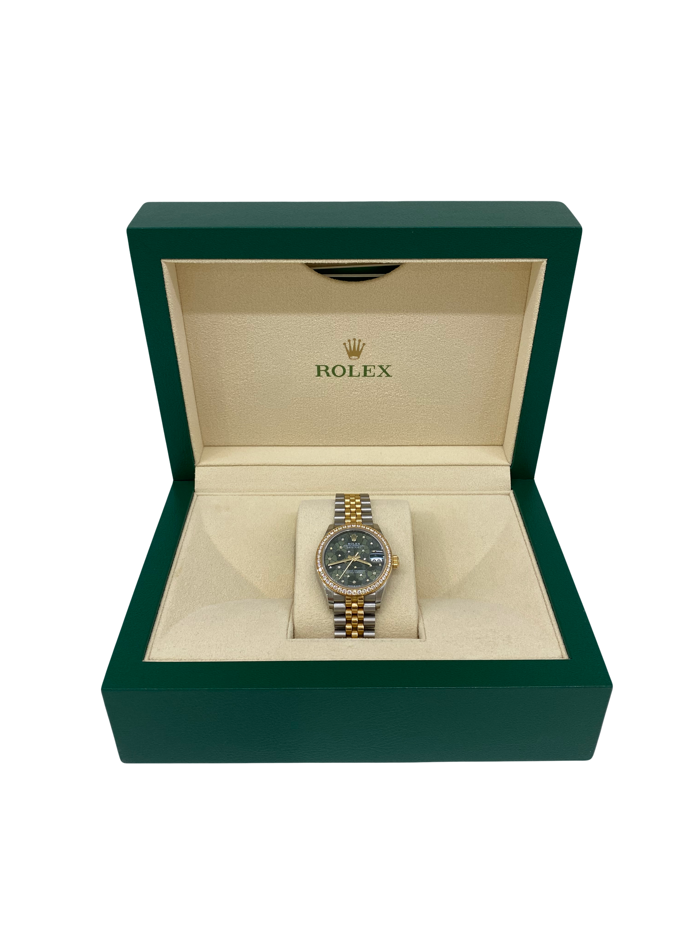 Rolex Datejust 31mm Diamond Bezel Green Dial