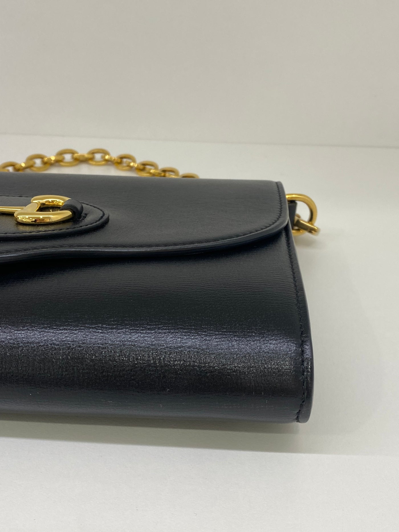 Gucci Horsebit Black Bag GHW