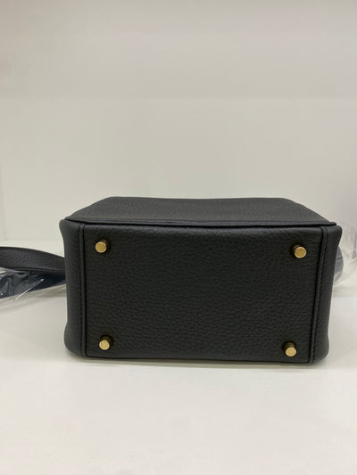 Hermes Mini Lindy Black GHW