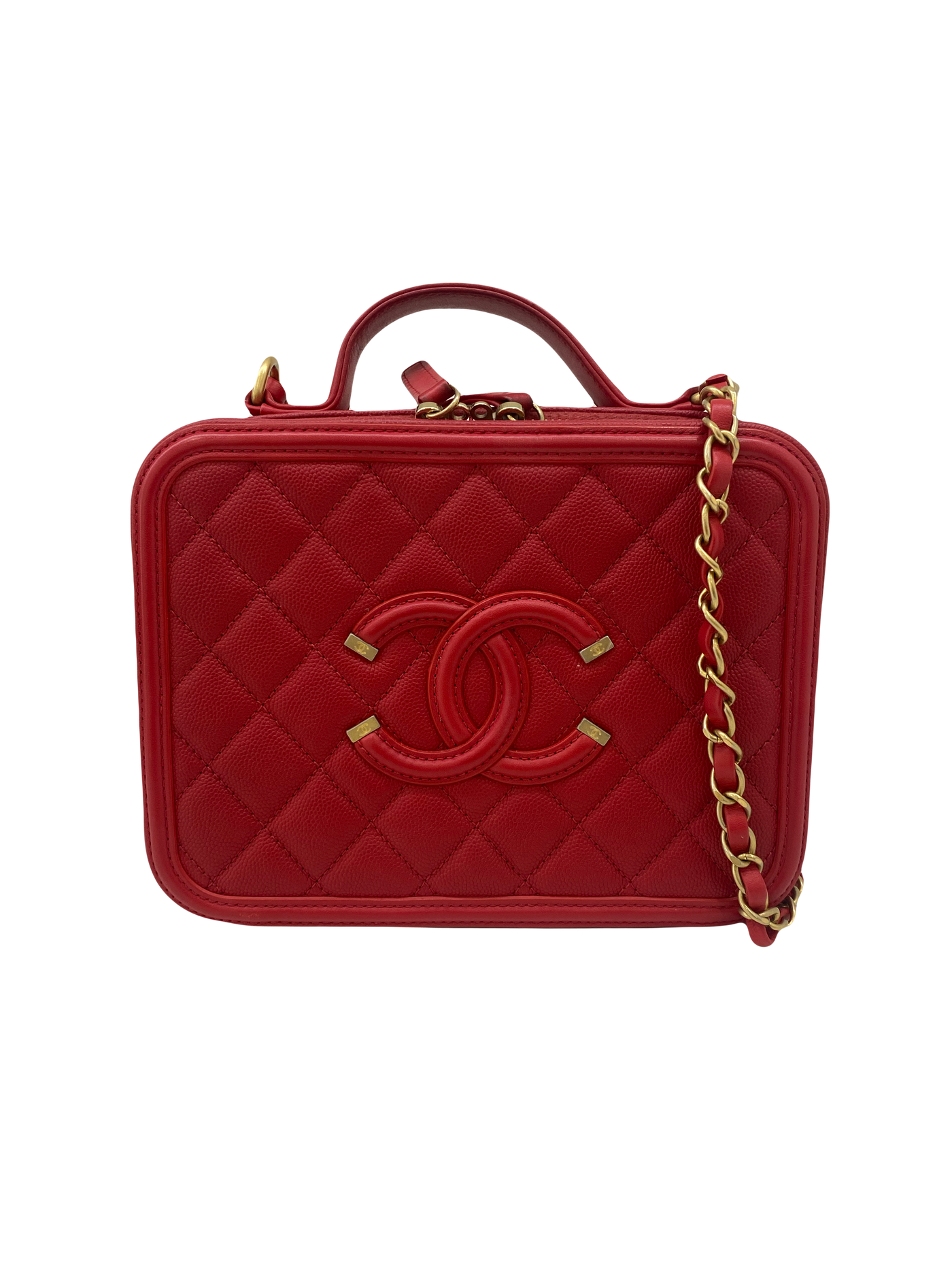 Chanel Red Vanity Bag