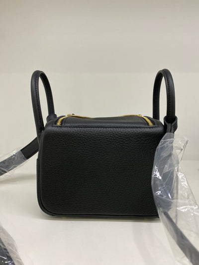 Hermes Mini Lindy Black GHW