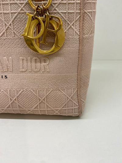 Christian Dior Lady Dior Pink Fabric RGHW