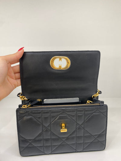 Christian Dior Caro Mini Bag Black GHW