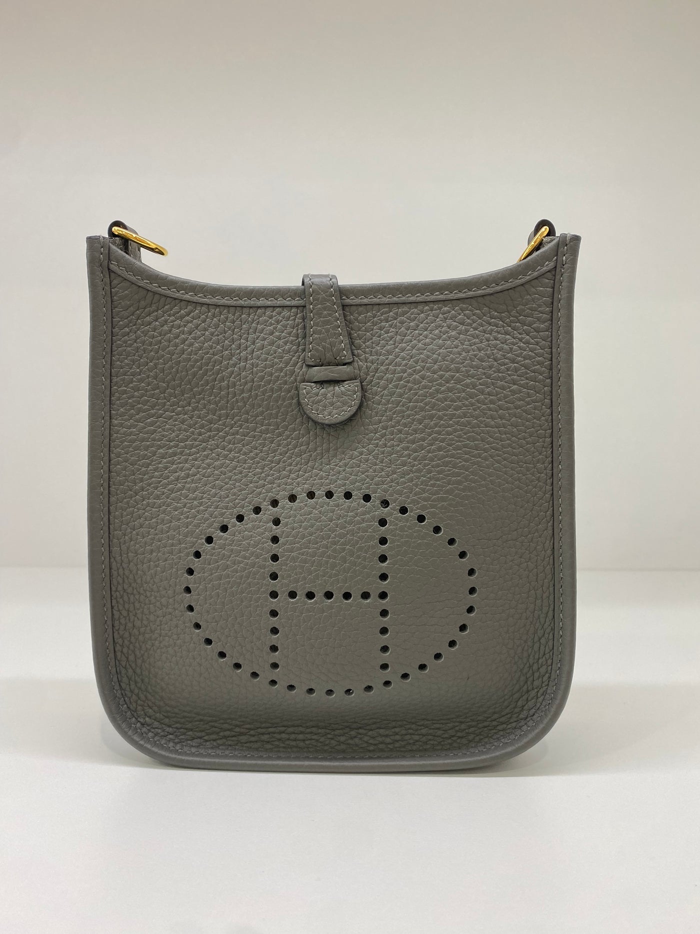 Hermes Mini Evelyn Gris Meyer GHW