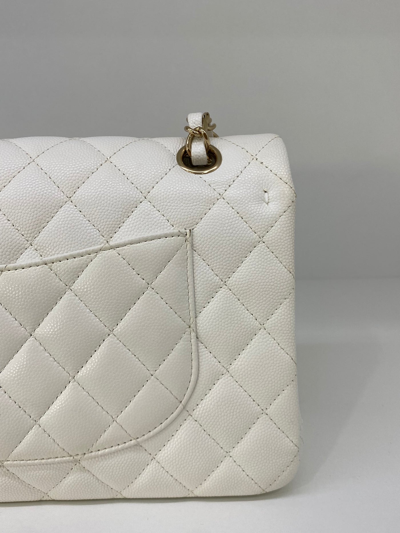 Chanel Classic Flap Medium White CGHW