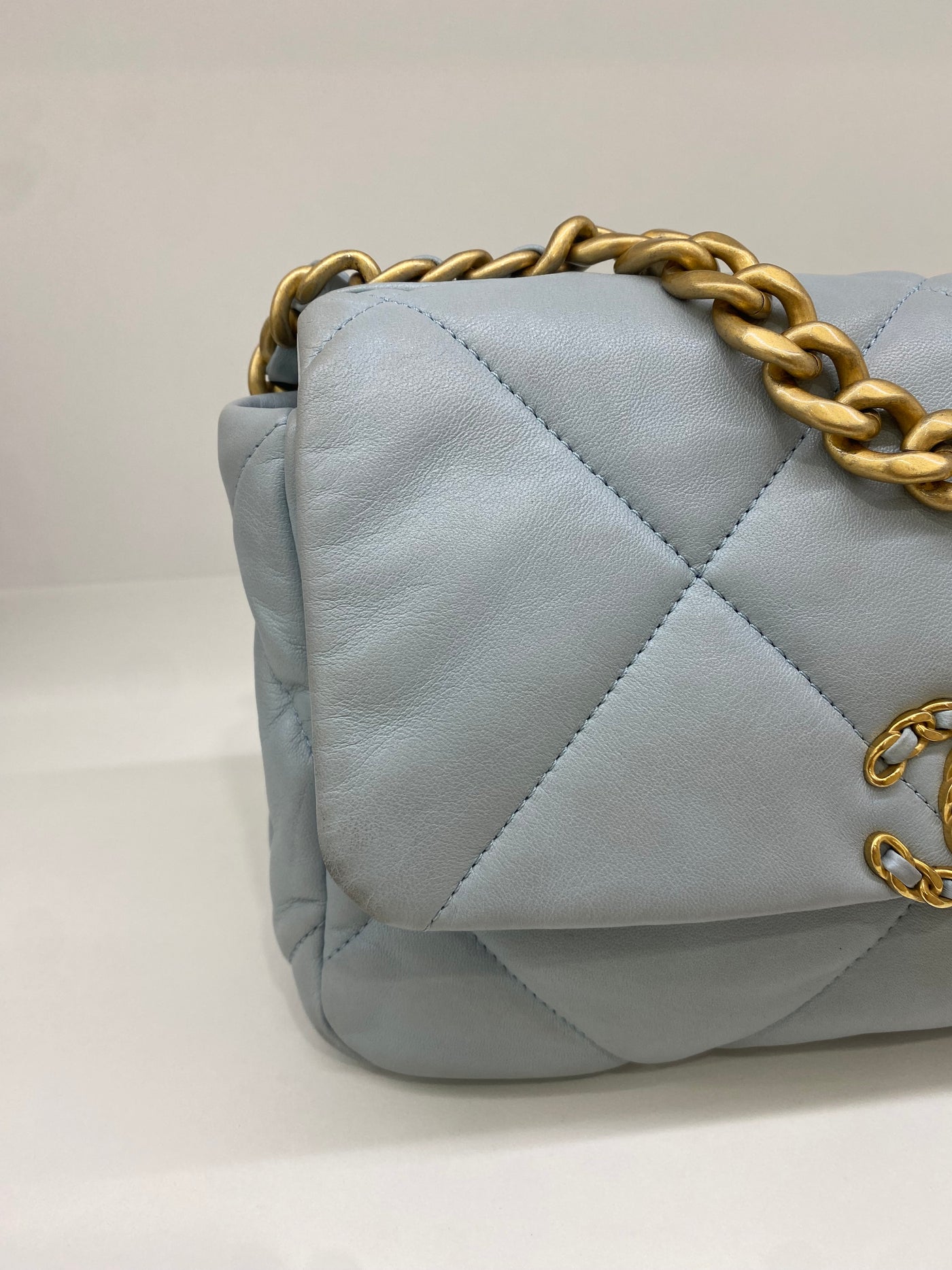 Chanel 19 Small Baby Blue Bag