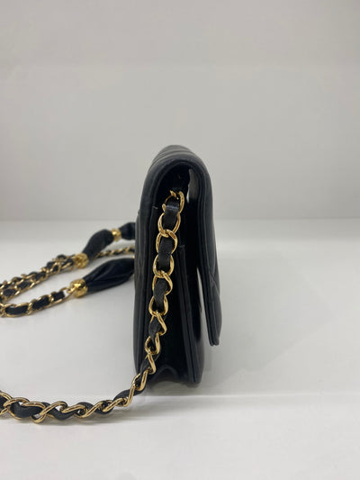 Chanel Black WOC Lambskin Strap Detail GHW