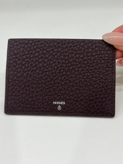 Hermes Petite H Card Wallet Brown/ Grey/ Black