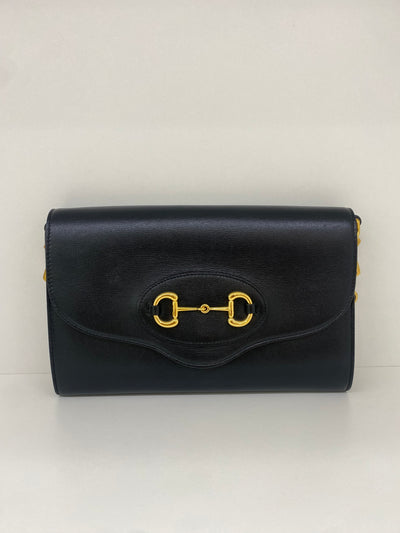 Gucci Horsebit Black Bag GHW