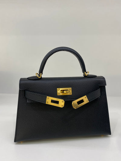 Hermes Mini Kelly Black GHW