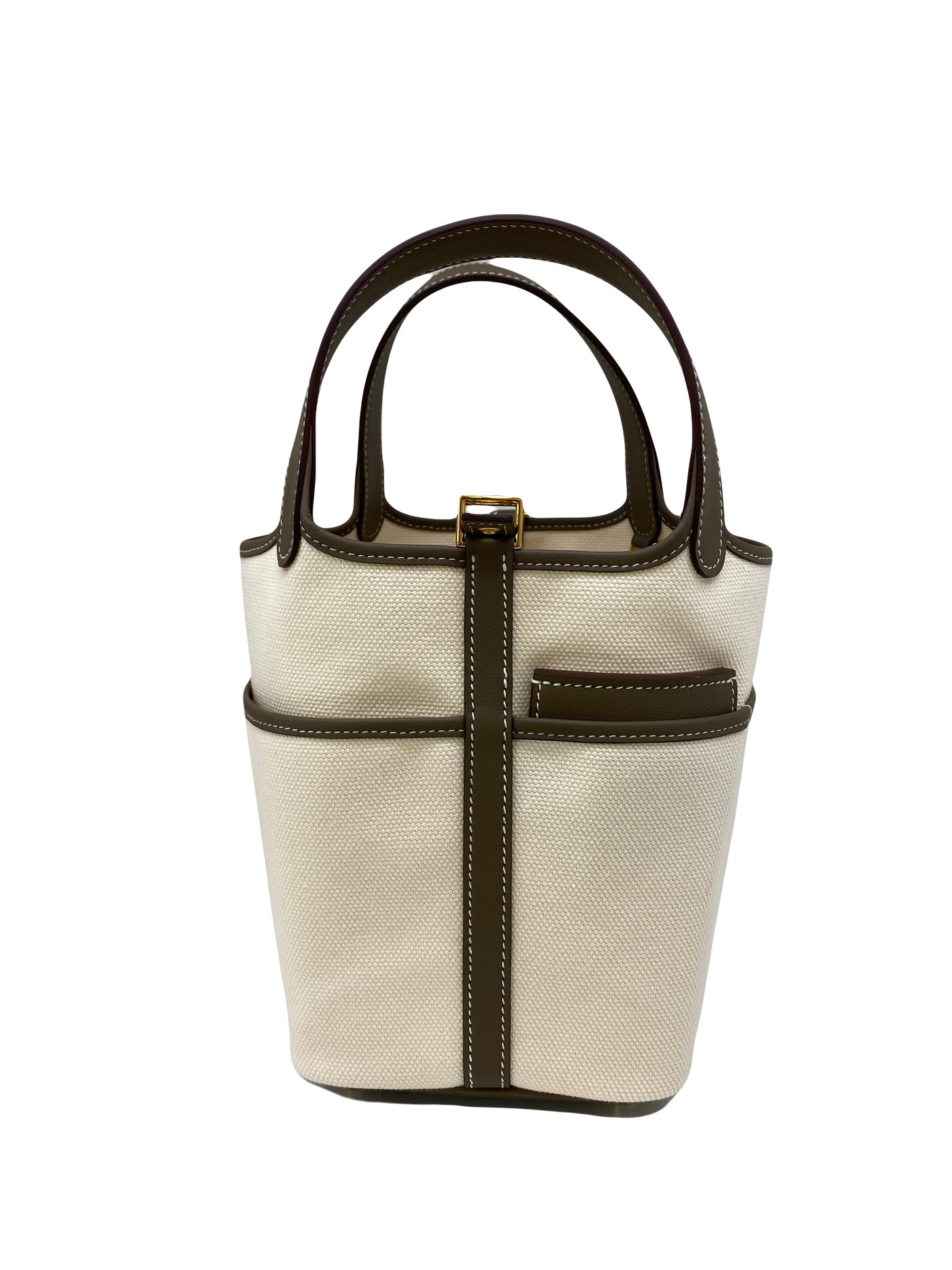 Hermes Picotin Cargo 18 Ecru/Etoupe Canvas GHW