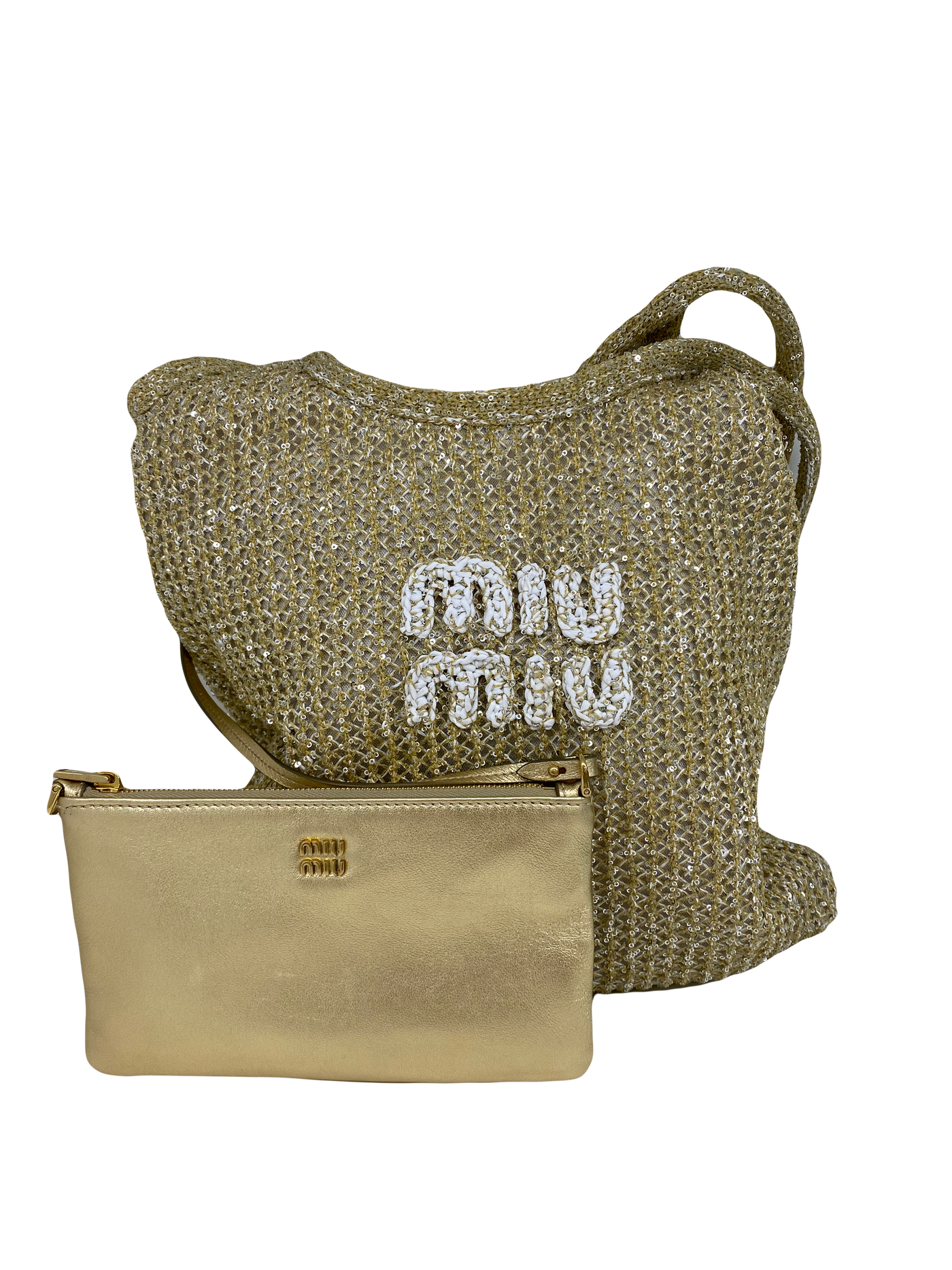 Miu Miu Gold Sequin Tote