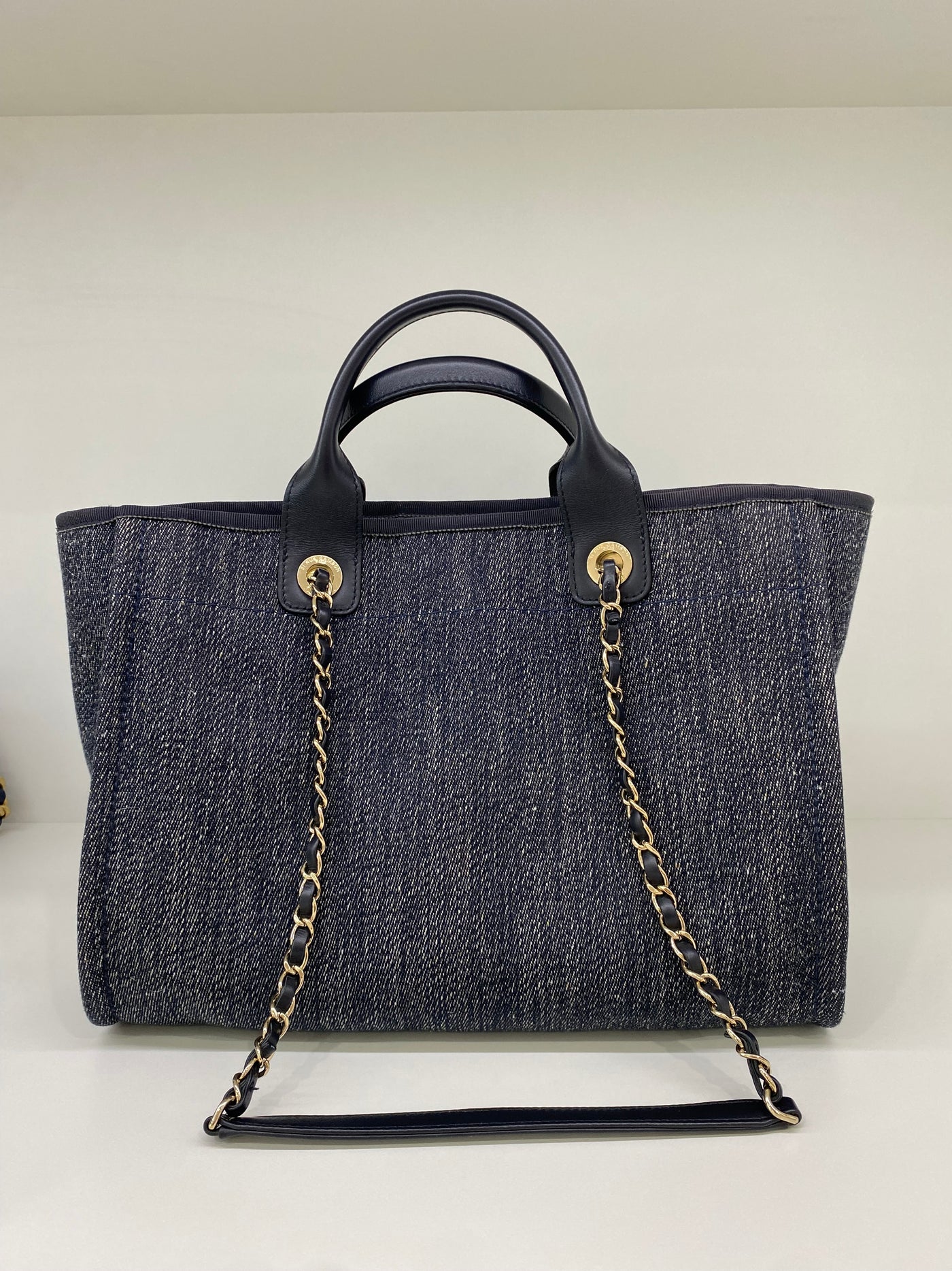 Chanel Deauville Dark Denim Small CGHW