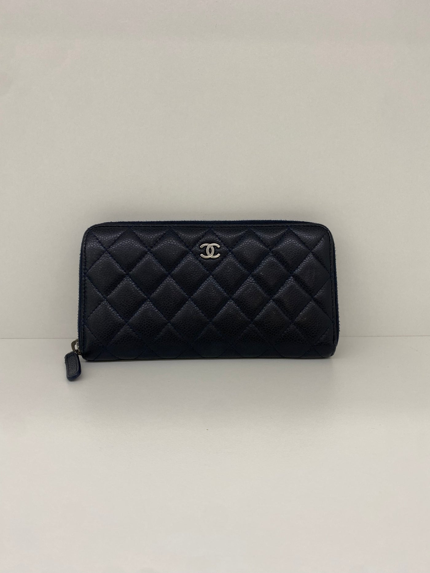 Chanel Wallet Navy Caviar SHW