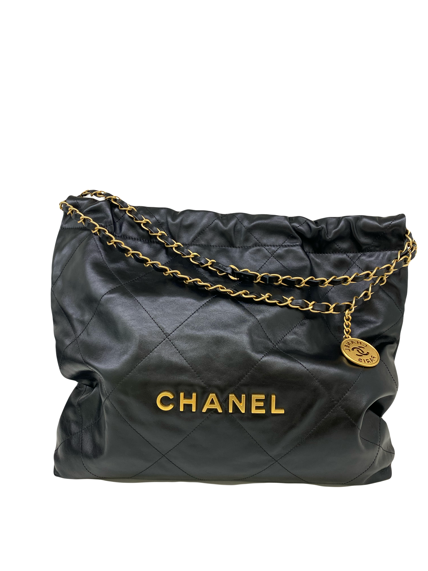 Chanel 22 Black Shiny Calfskin (microchipped)