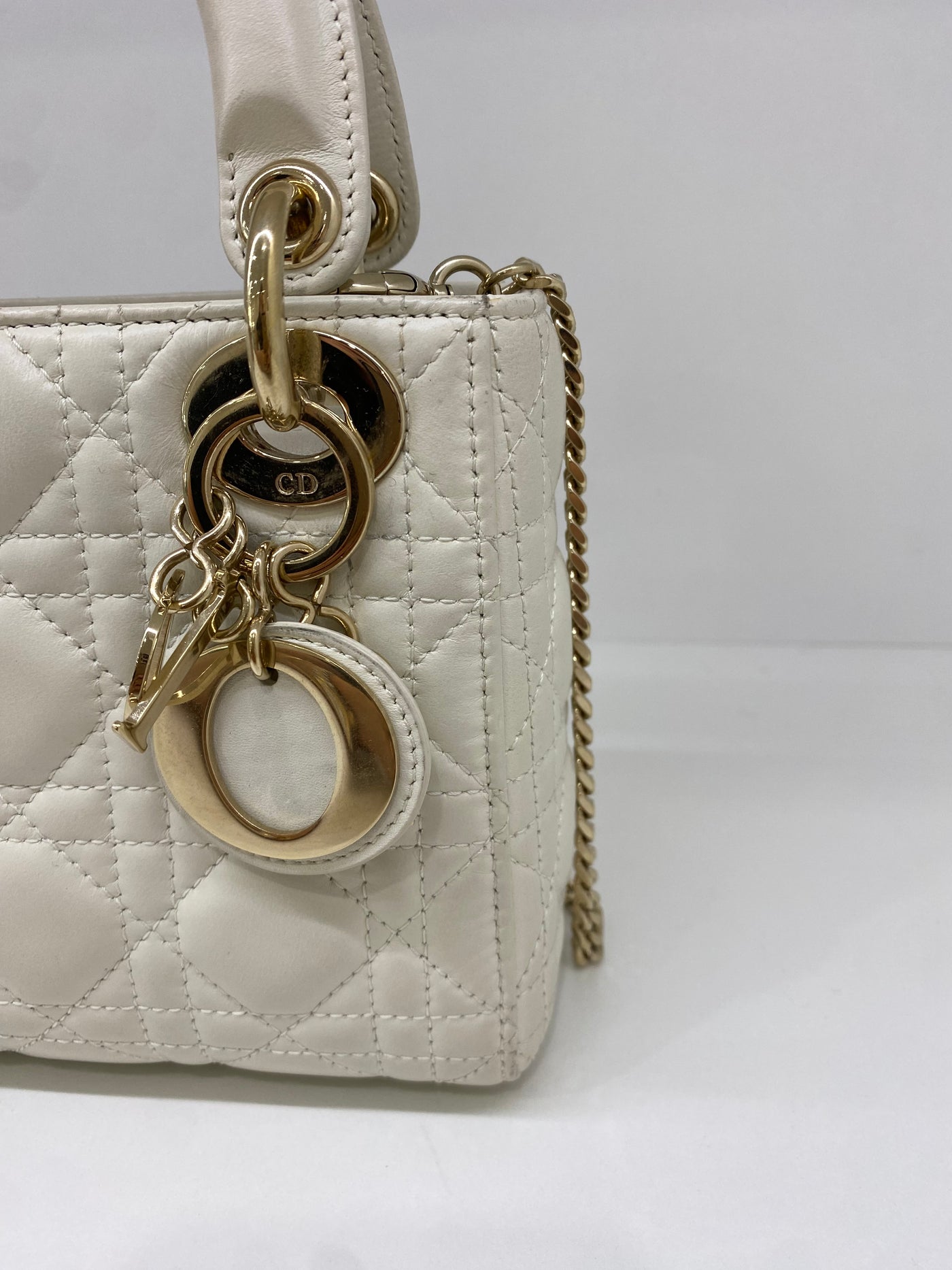 Christian Dior Mini Lady Dior Latte Canage