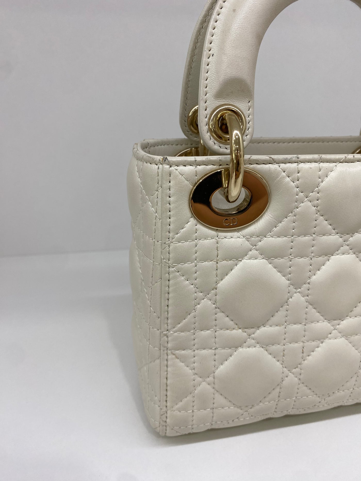 Christian Dior Mini Lady Dior Latte Canage