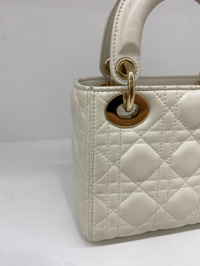 Christian Dior Mini Lady Dior Latte Canage