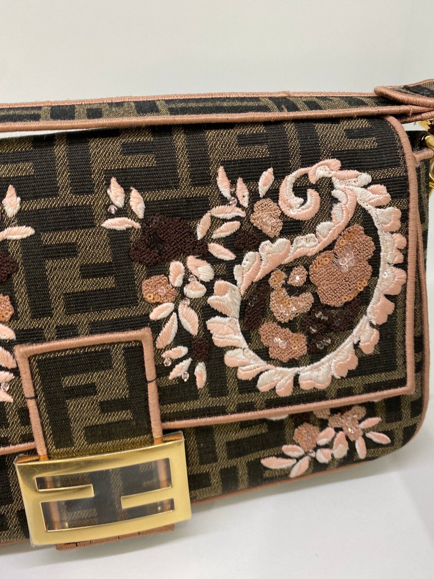 Fendi Baguette Brown Jacquard FF