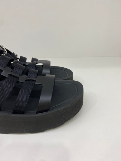 Hermes Black Jupiter Sandal Size 38.5