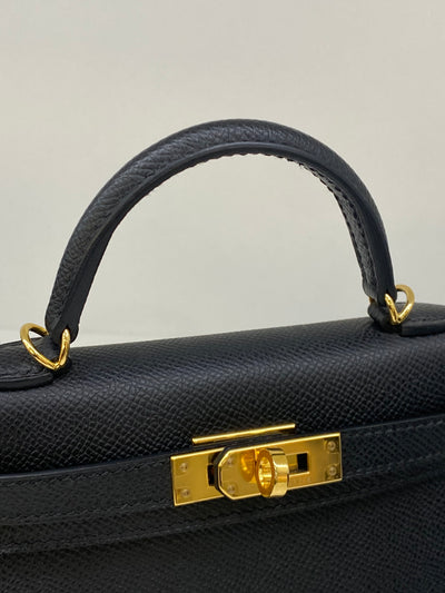 Hermes Mini Kelly Black GHW