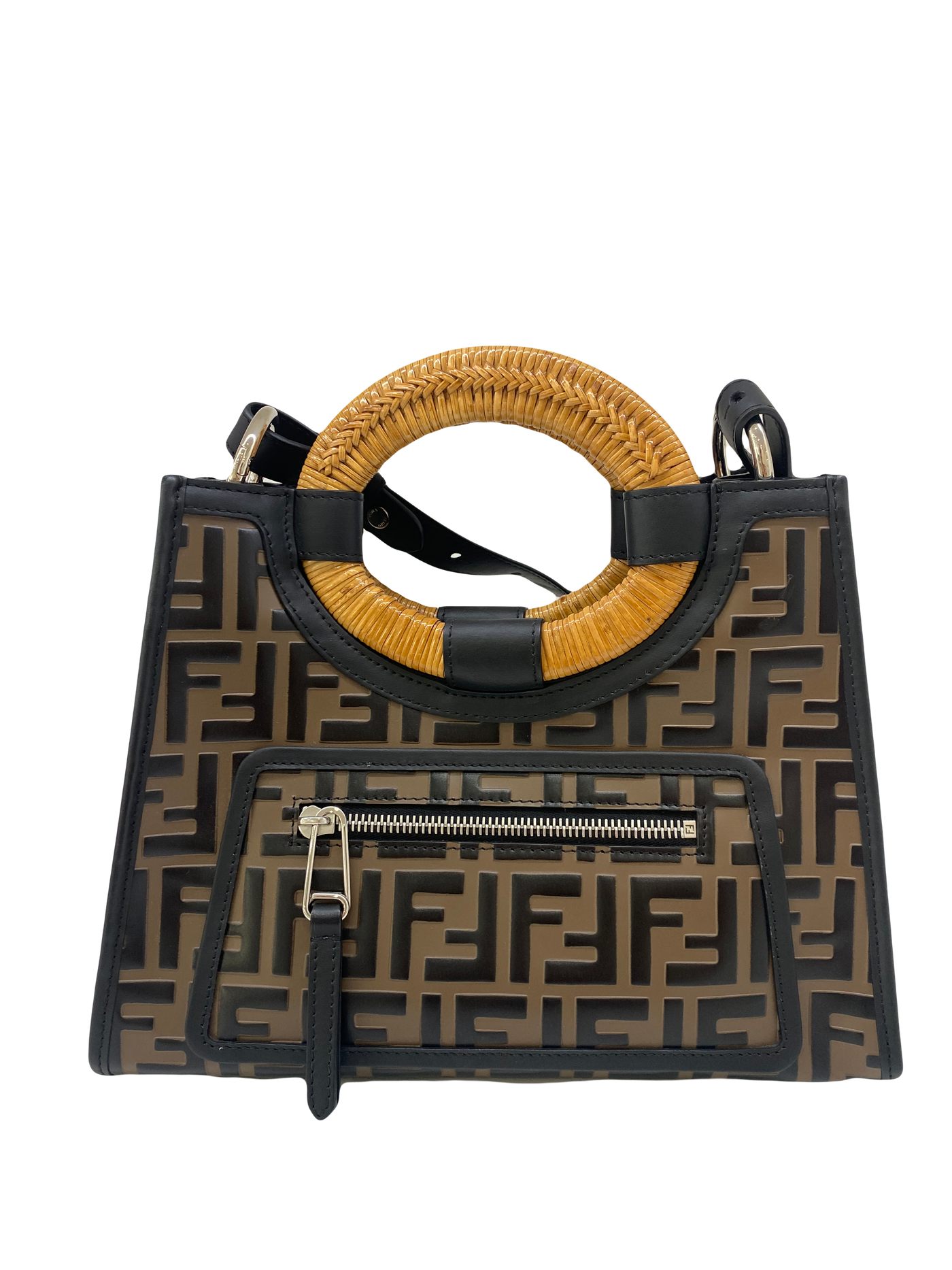 Fendi Monogram Rattan Tote