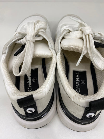 Chanel White & Black Sneakers Size 36.5