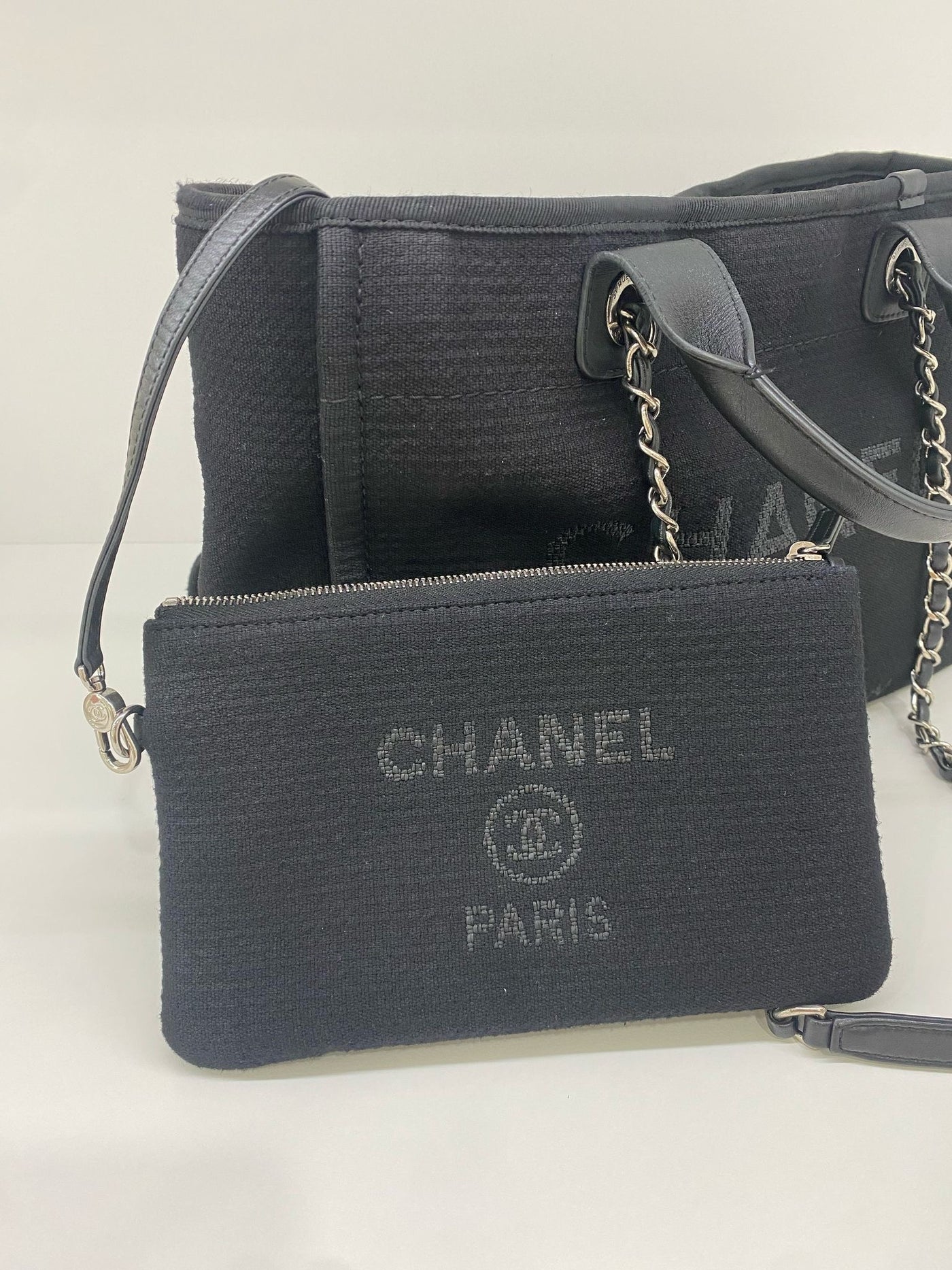 Chanel Black Deauville Small SHW