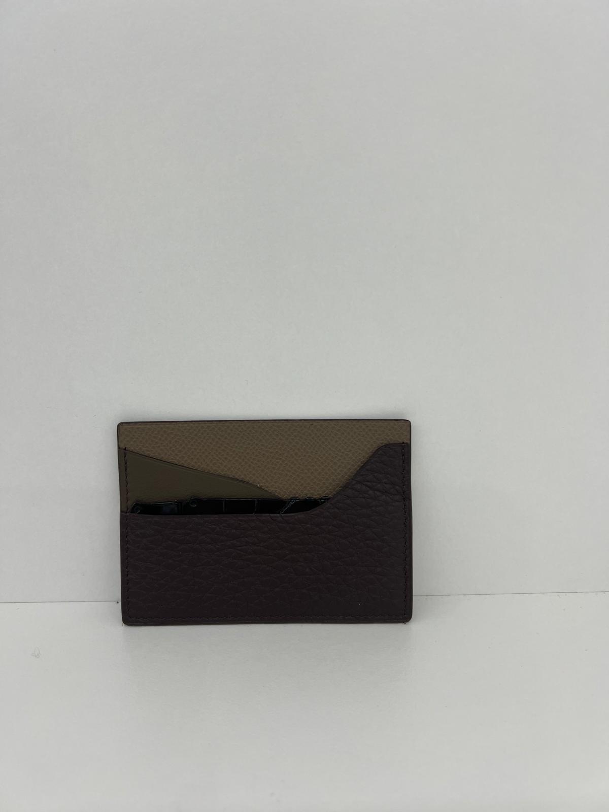 Hermes Petite H Card Wallet Brown/ Grey/ Black