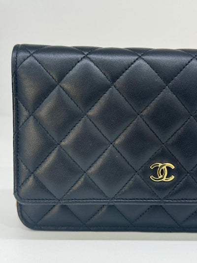 Chanel WOC Lambskin Black GHW