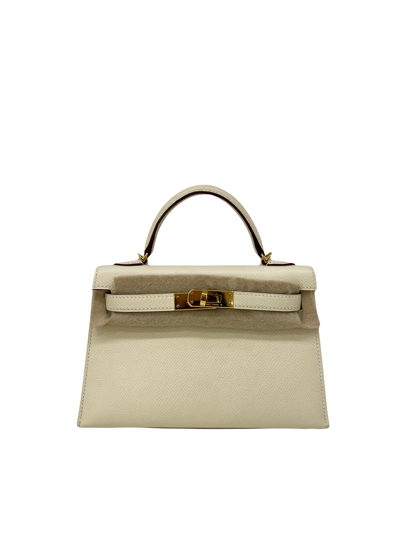 Hermes Mini Kelly Nata GHW Z Stamp