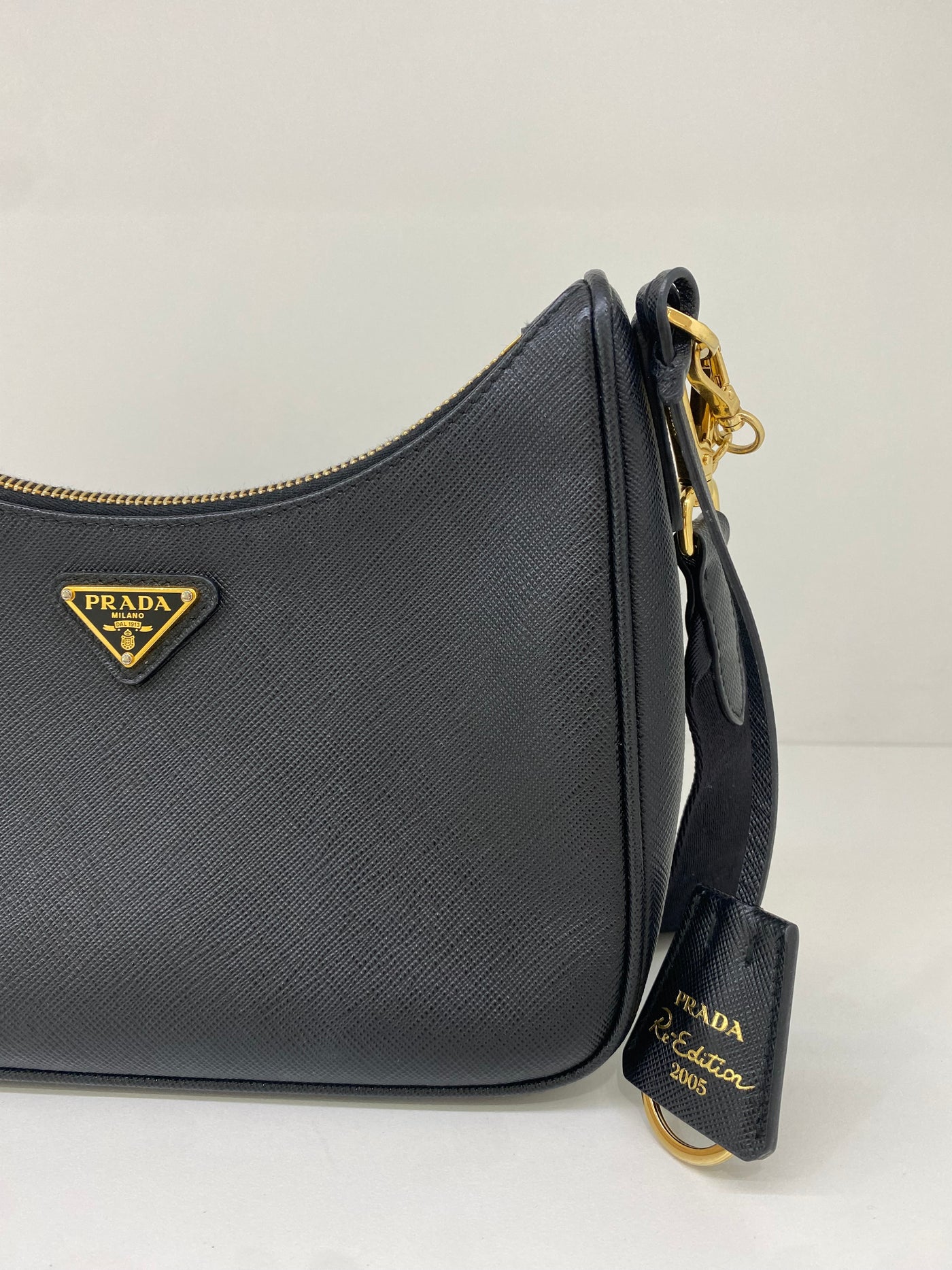 Prada Leather Re Edition Black GHW