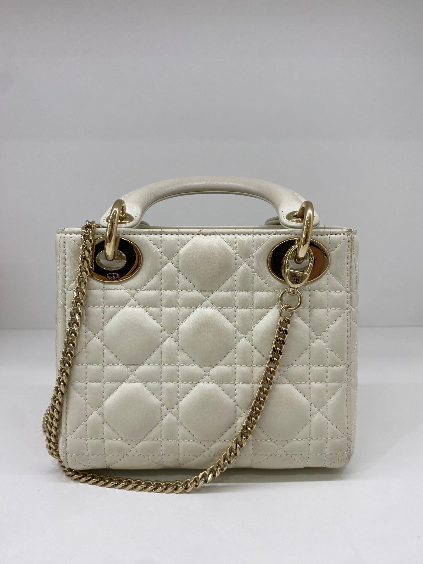 Christian Dior Mini Lady Dior Latte Canage