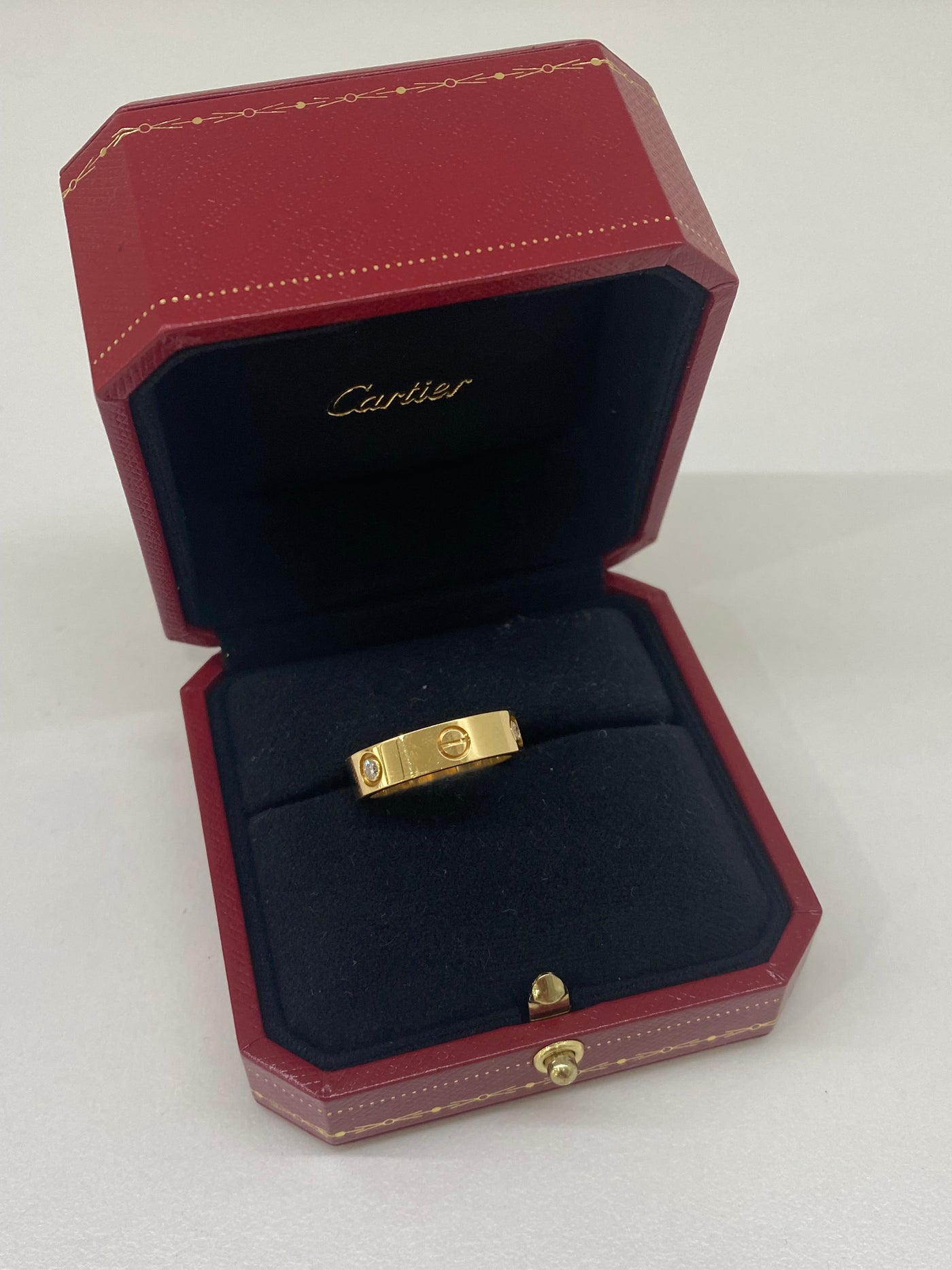 Cartier Love Ring With Diamonds YG Size 59