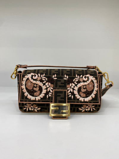 Fendi Baguette Brown Jacquard FF