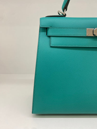 Hermes Kelly Sellier 28 Vert Vertigo D Stamp