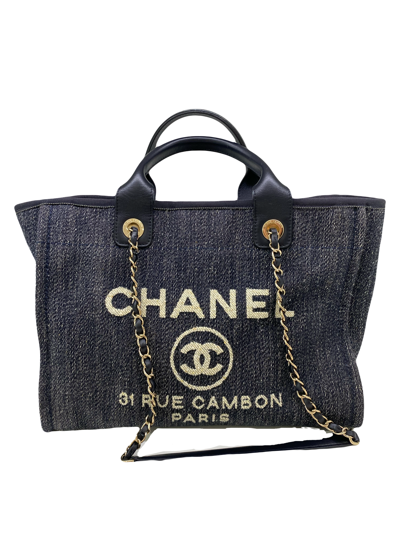 Chanel Deauville Dark Denim Small CGHW