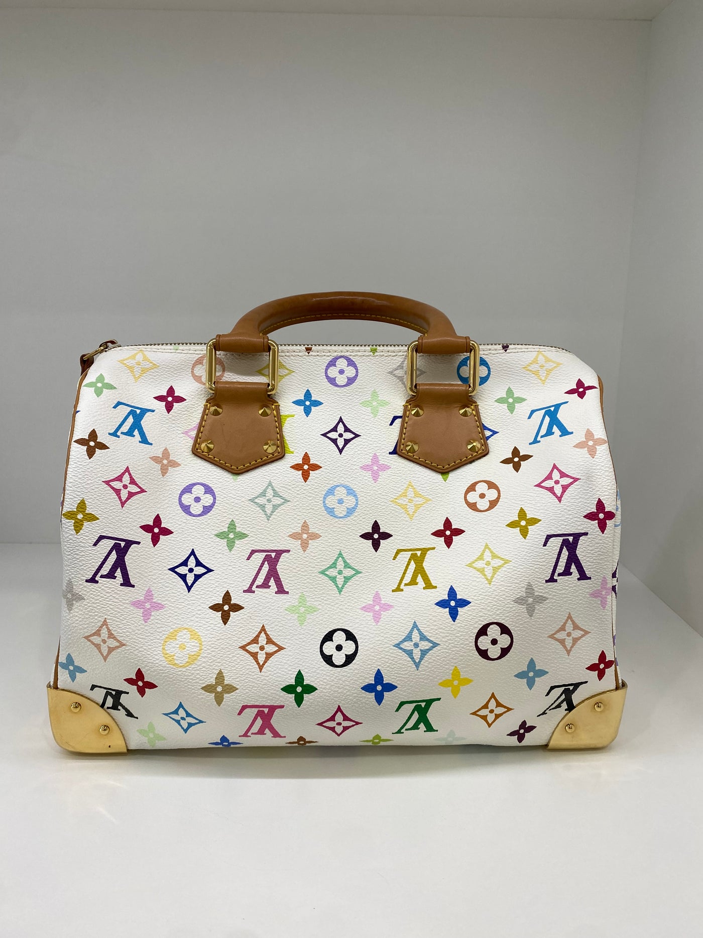 Louis Vuitton x Takashi Murakami Speedy 30 Lock White Multicolour