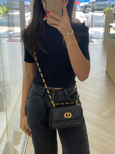 Christian Dior Caro Mini Bag Black GHW