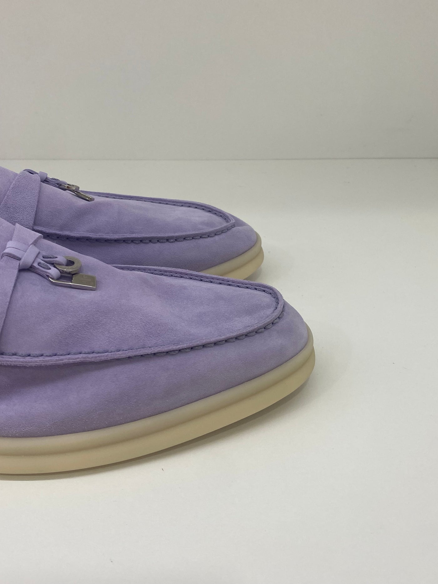 Loro Piana Summer Charm Walk Loafers Lilac Size 41.5