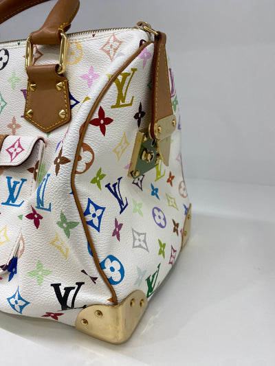 Louis Vuitton x Takashi Murakami Speedy 30 Lock White Multicolour