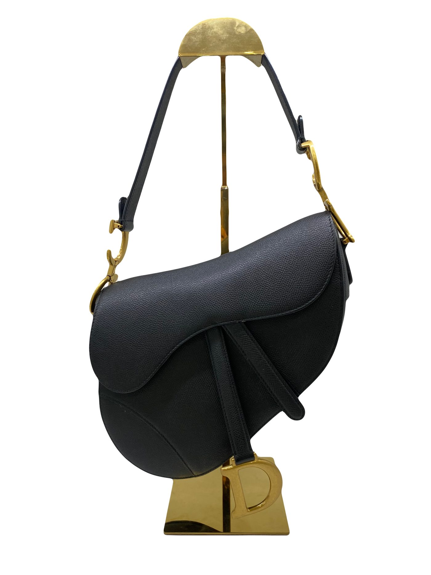 Christian Dior Saddle Bag Medium Black GHW