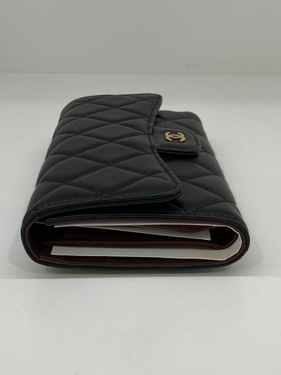 Chanel Classic Flap Wallet Black Lambskin GHW