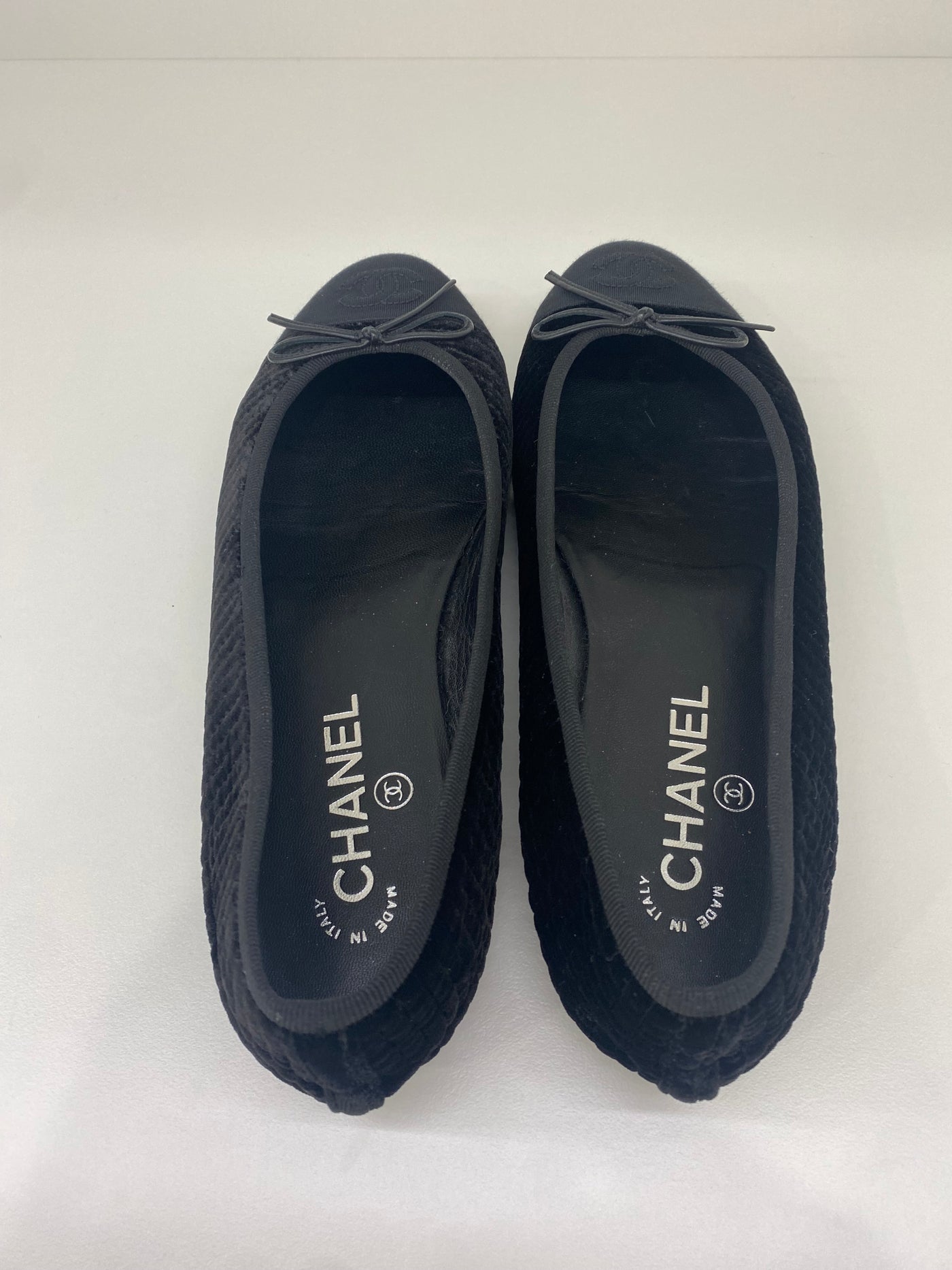 Chanel Velvet Ballet Flats - size 40C