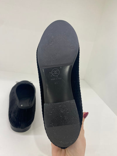 Chanel Velvet Ballet Flats - size 40C